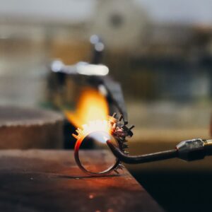 fire in close up photography